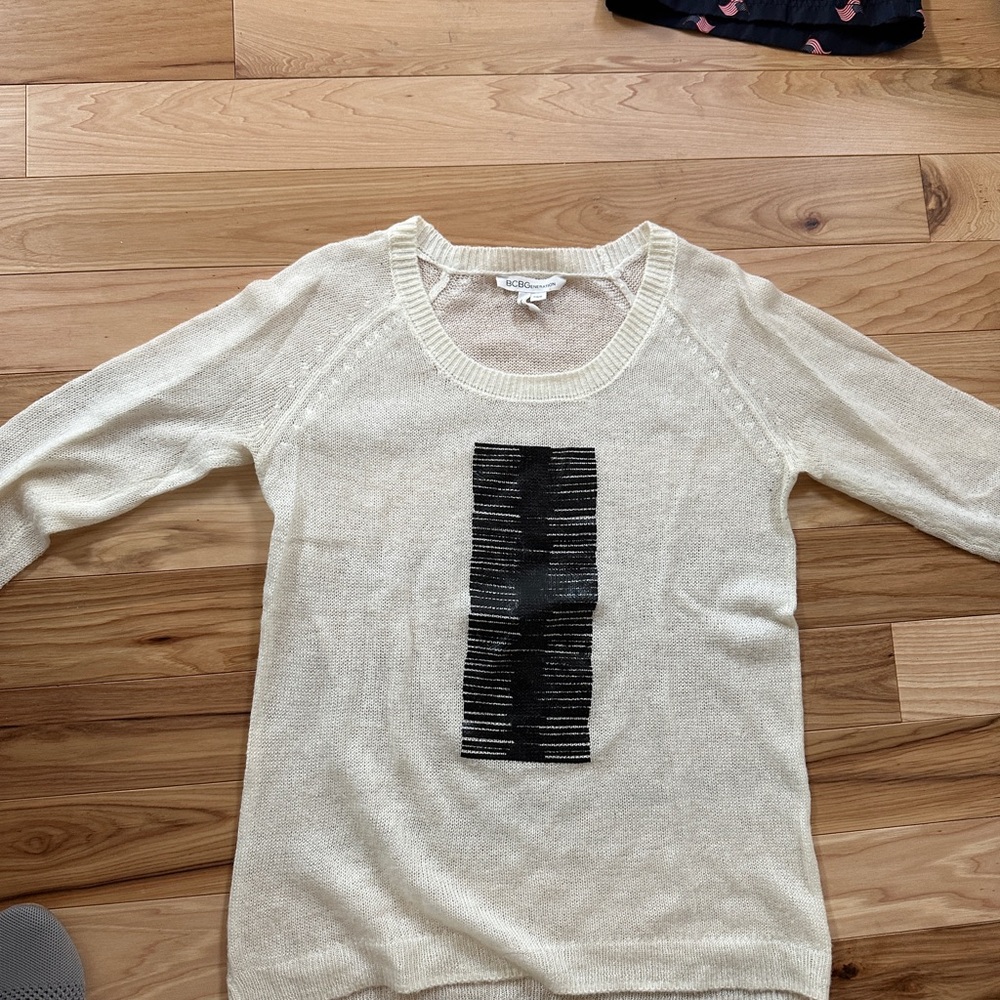 BCBGeneration Cream Knit Sweater